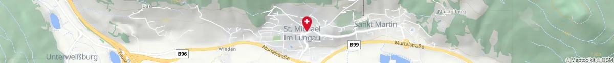 Kartendarstellung des Standorts für Apotheke Zum heiligen Michael in 5582 Sankt Michael im Lungau